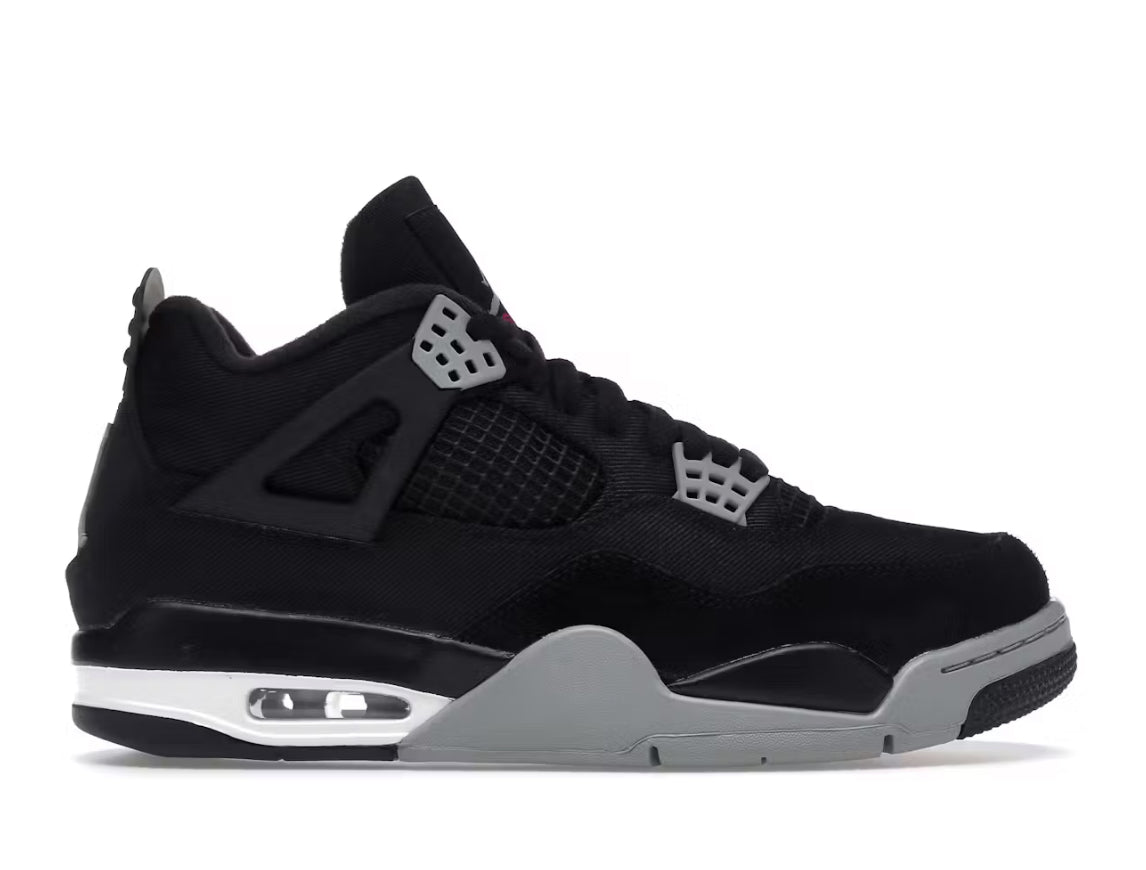 Air Jordan Retro 4 E Black Canvas