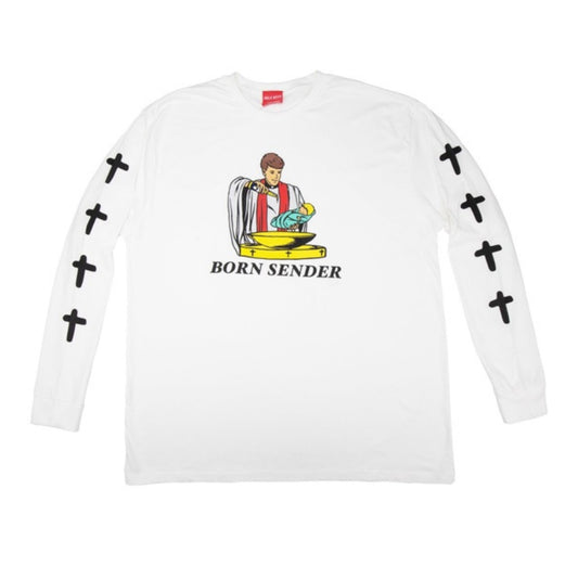 Full Send - Born Sinner Long Sleeve White