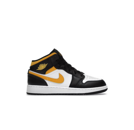 Jordan 1 Mid White Pollen Black (GS)