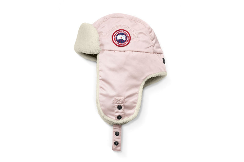 OVO X Goose Shearling Pilot Hat Pink Dawn