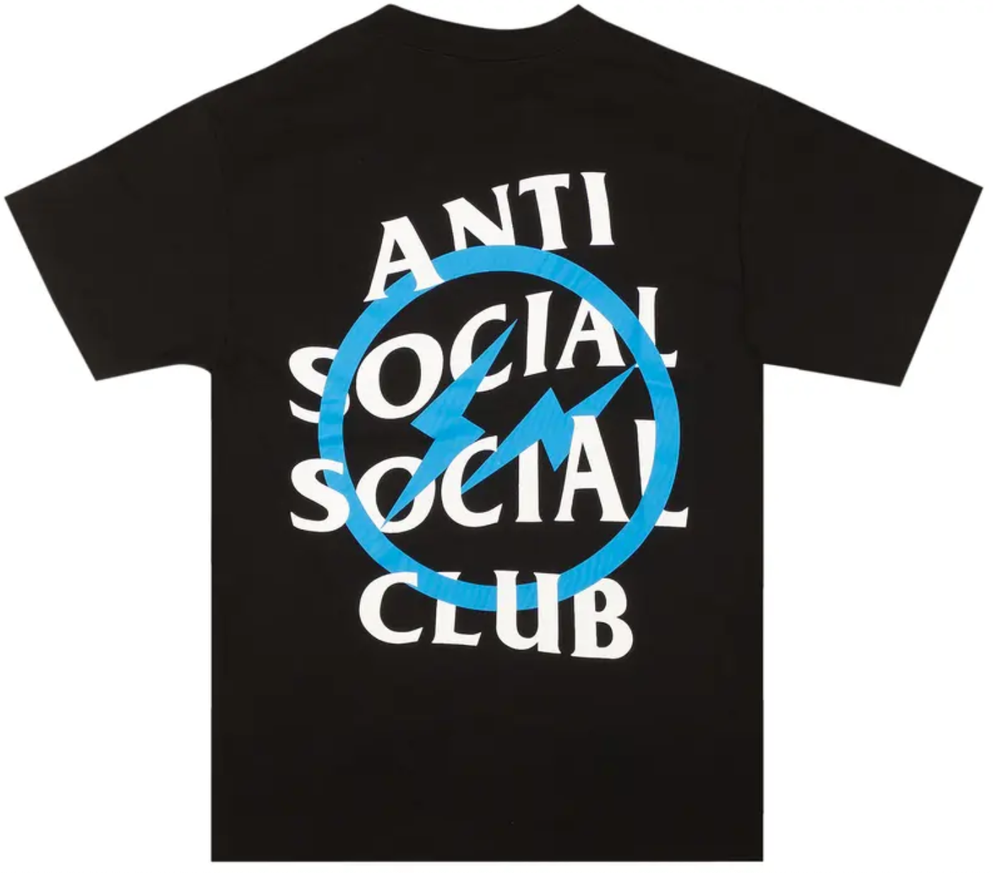 Anti Social Social Club x Fragment Blue Bolt Tee Black