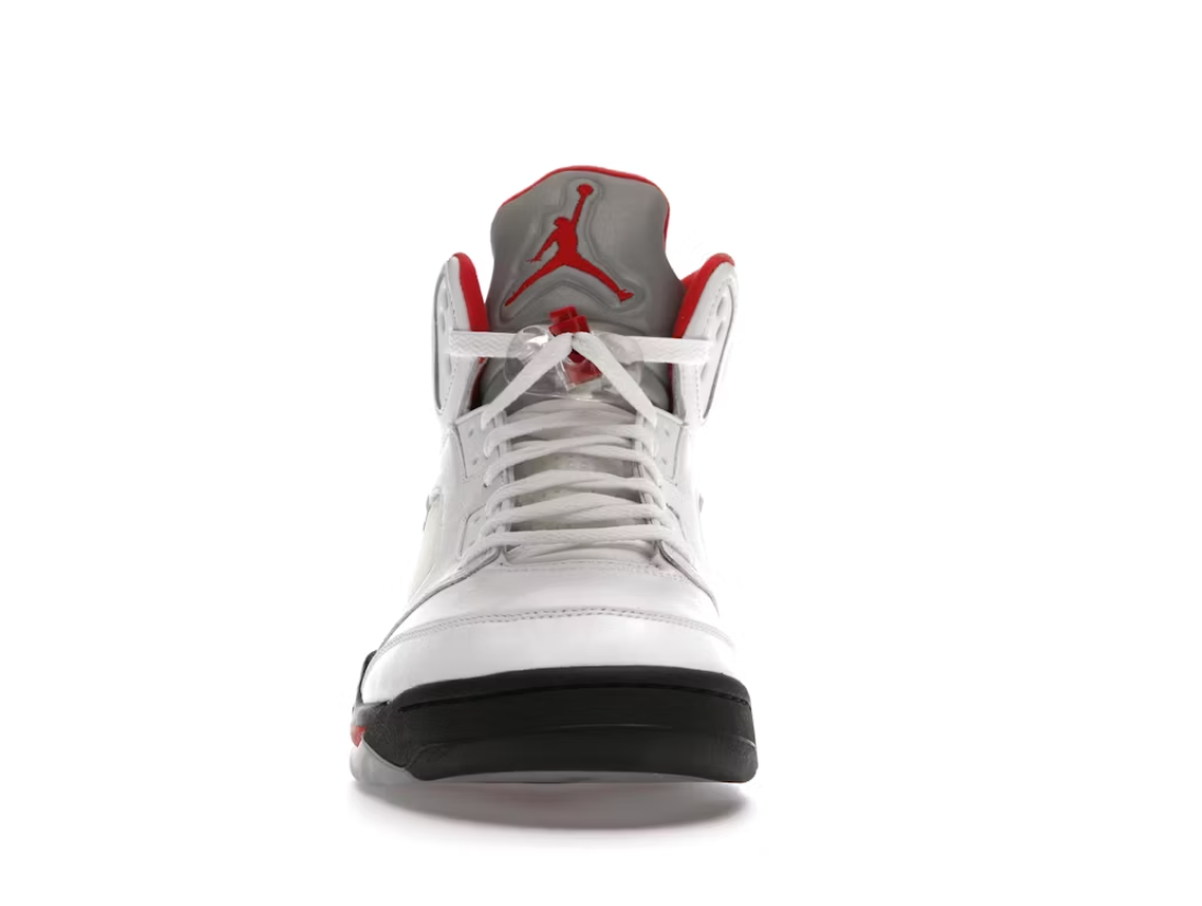 Jordan 5 Retro Fire Red Silver Tongue