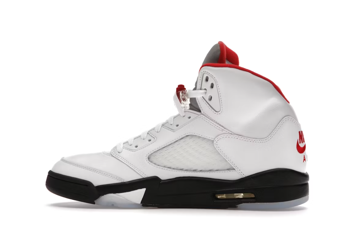 Jordan 5 Retro Fire Red Silver Tongue