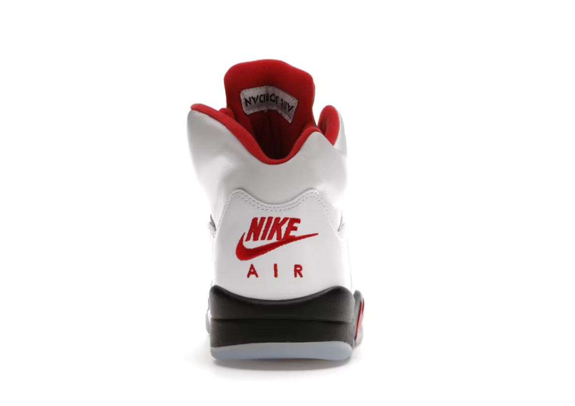 Jordan 5 Retro Fire Red Silver Tongue