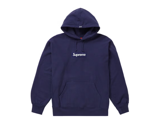 Supreme Box Logo Hooded Sweatshirt (FW21) Washed Navy