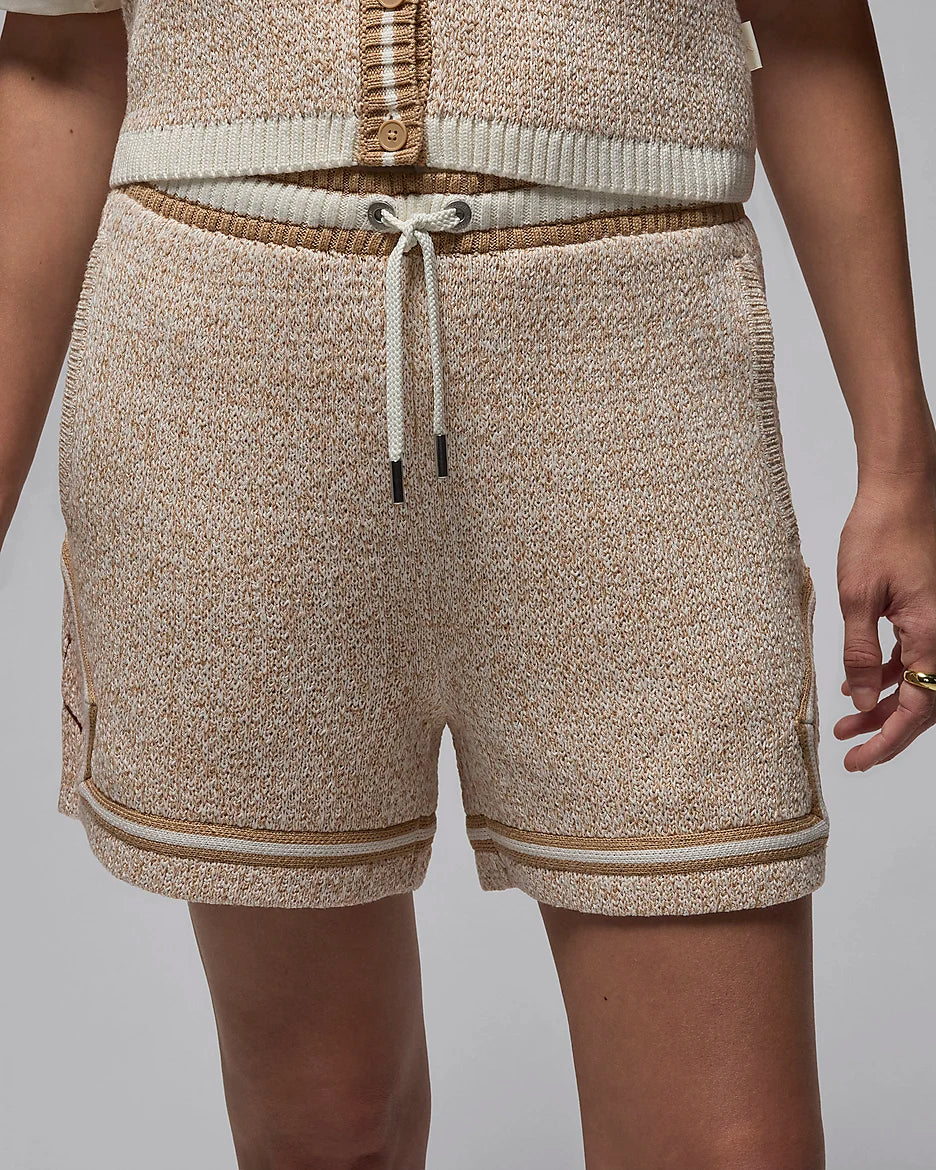 Air Jordan Woman's Knit Shorts - Sail