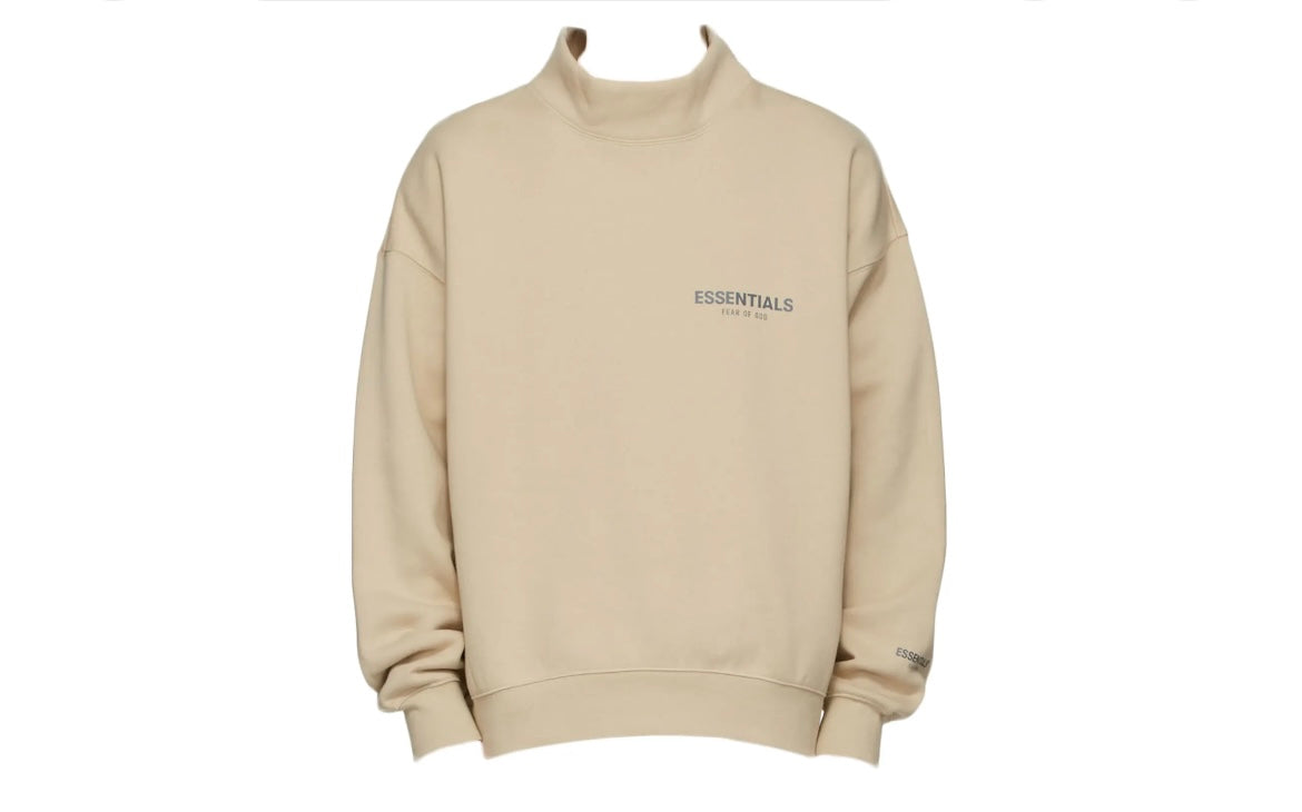 Fear of God Essentials SSENSE Exclusive Mock Neck Sweatshirt Linen