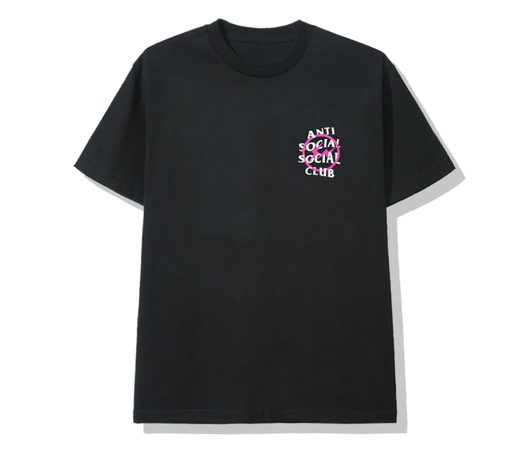 Anti Social Social Club x Fragment Pink Bolt Tee Black